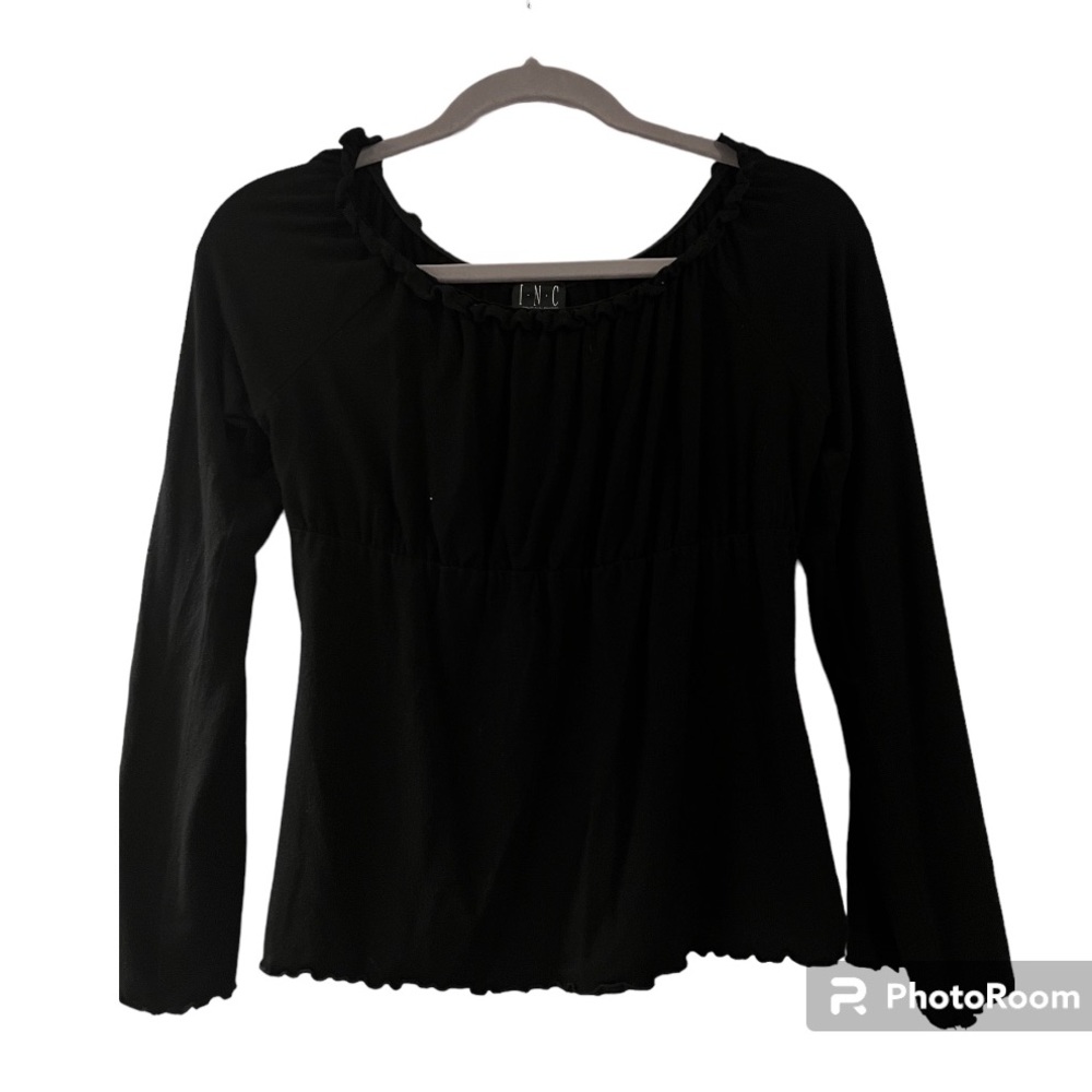 INC boho, black top.